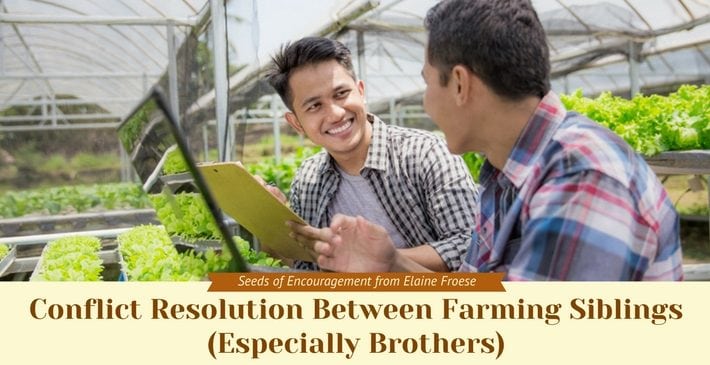 Conflict Resolution Between Farming Siblings (Especially Brothers)